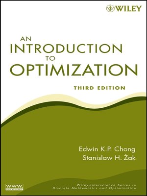 cover image of An Introduction to Optimization